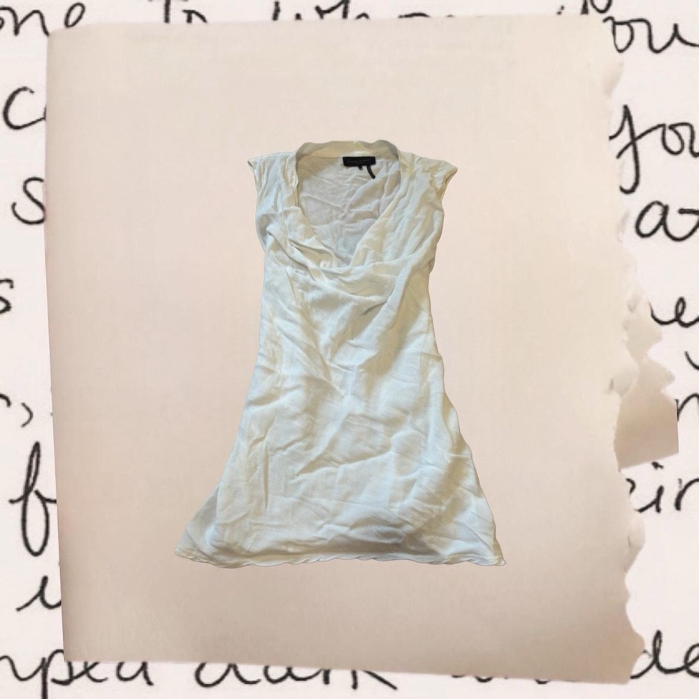 cowl neck sleeveless blouse